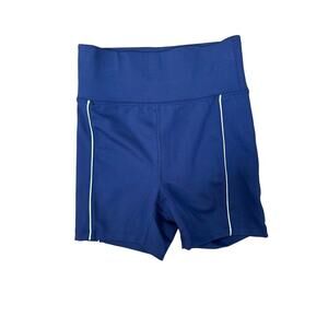 NWOT Ivy Collective Navy Blue and White Exercise Short Sz 2